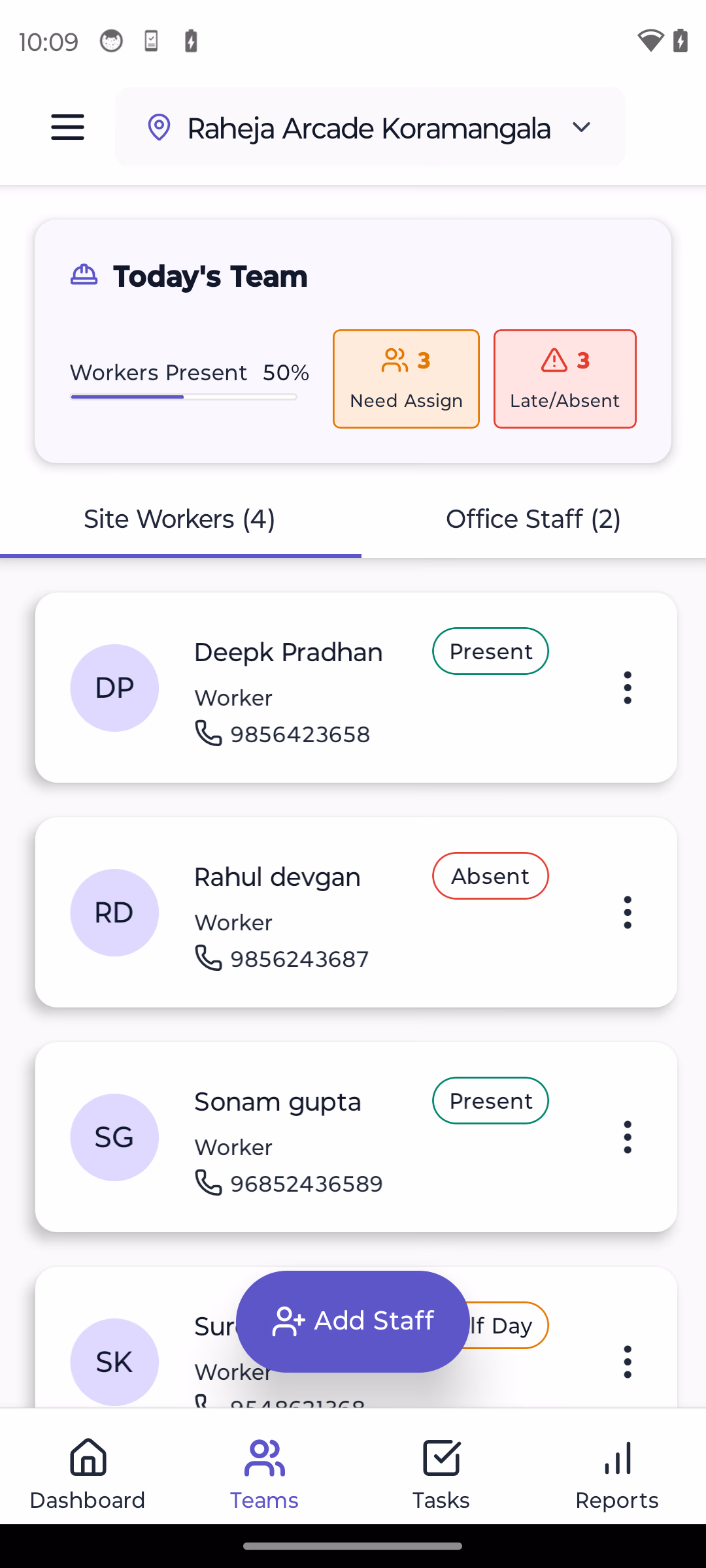 Yojo Team Attendance